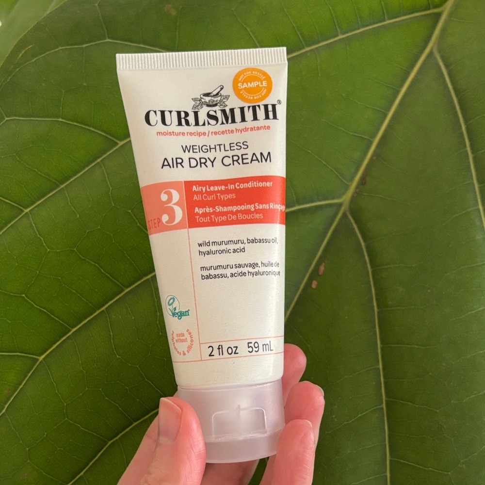 Curlsmith Weightless Air Dry Cream Lightweight Leave In Haircare Curly Girl
